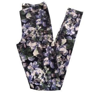 KTOO•Floral Leggings (Blue/Black)